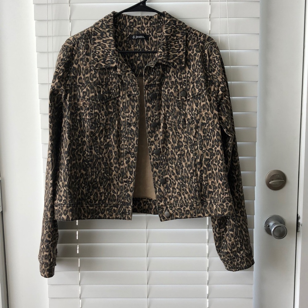 Cheetah print jean jacket